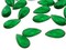 20 20mm Clear Green Faceted Teardrop Vintage Plastic Cabochons bL2